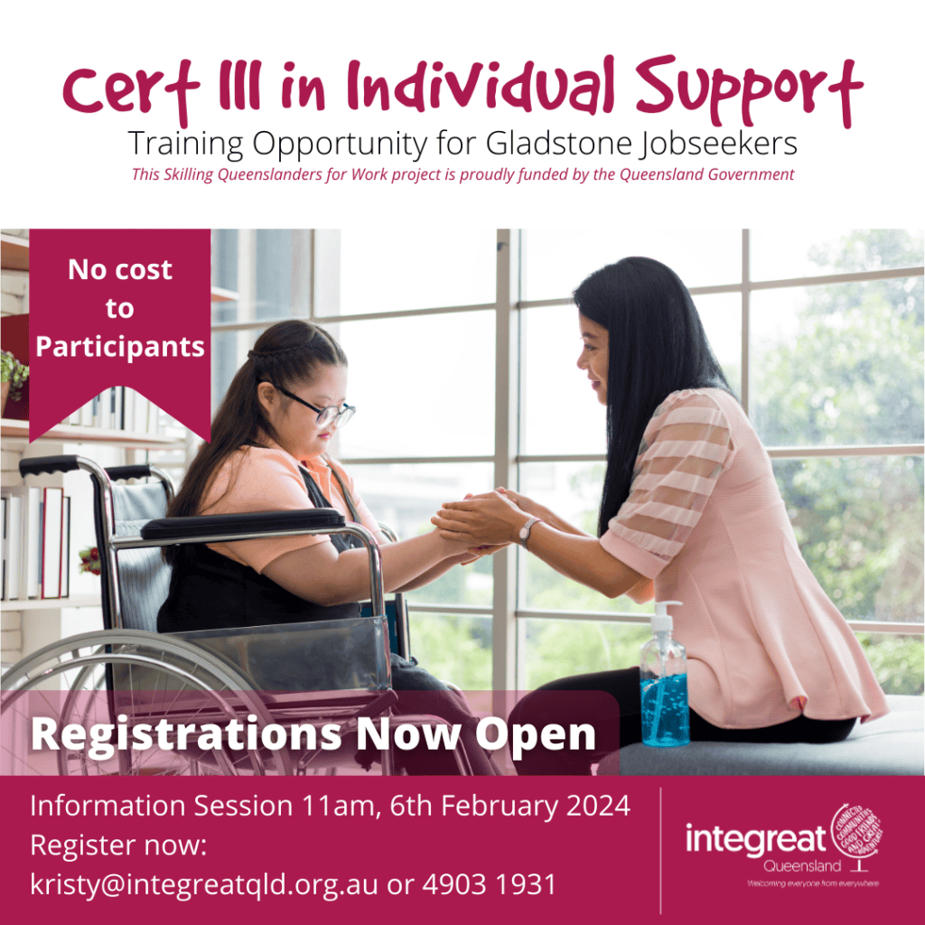 Integreat Qld is beginning the year 2024 positively by providing you with the opportunity to help you start your career! Join our Information Session Feb 6th at 11am